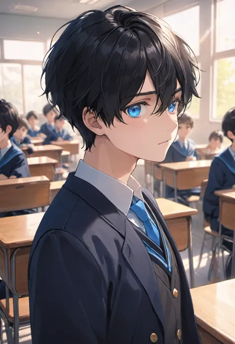 (best quality,4k,8k,highres,masterpiece:1.2),ultra-detailed,(realistic,photorealistic,photo-realistic:1.37),anime,boy with black...