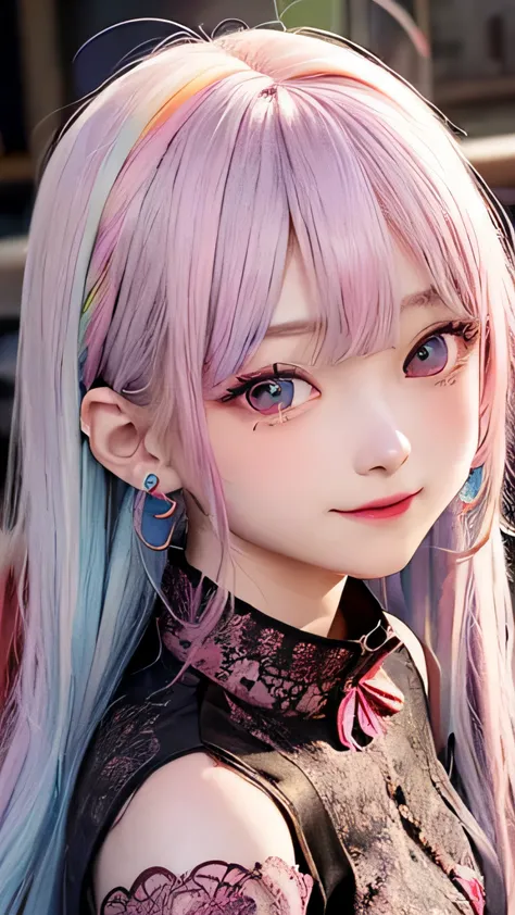 Small face、 (alone:1.5,)Very detailed,Bright colors, Very beautiful detailed anime faces and eyes, Look straight ahead,  Shiny_s...