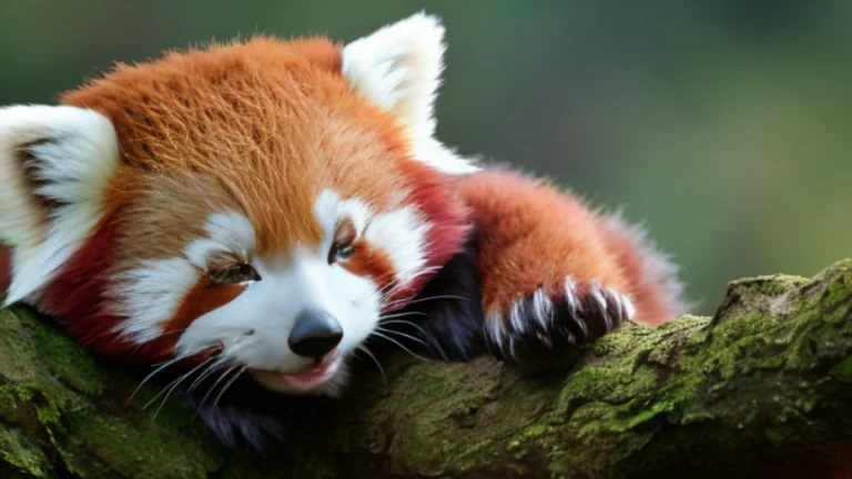 sleeping baby red panda, close your eyes,adorable digital painting, cute and intricate digital art, fox, cute and detailed artwo...