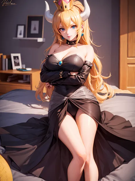 ((high detail, best quality, 4K, masterpiece, HD:1.3)), ((best quality)), (((HD))), (((8k))), (超DH), (ultra HD), Bowsette dragon...