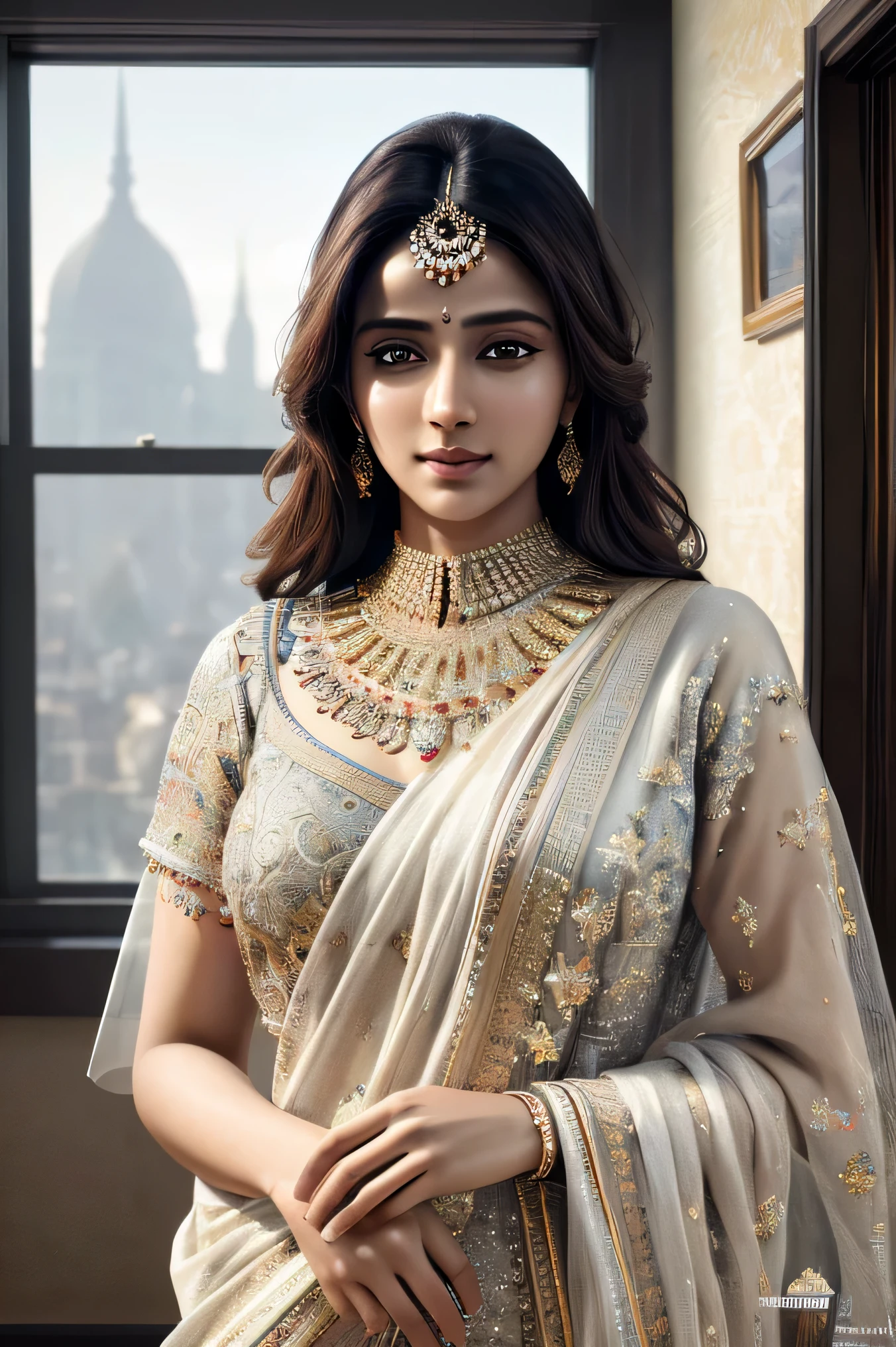 best quality, masterpiece, detailed, realistic, 1girl, detailed, realistic body, detailed eyes, detailed face, ultra high details, masterpiece,
Indian girl,, looking at viewer, fair skin, modern, dupatta covering body, indian model,
masterpiece, best quality, highest quality, cinematic lighting, (volumetric lighting), extremely detailed CG unity 8k wallpaper, focused, 8k wallpaper, 4k wallpaper, extremely detailed, ultra realistic, photorealistic, sharp focus, absurdres, (HDR:1.2), (high contrast), photograph, detailed and intricate, instagram, portrait, highly detailed, digital painting, artstation, concept art, smooth, sharp focus, illustration, cinematic lighting