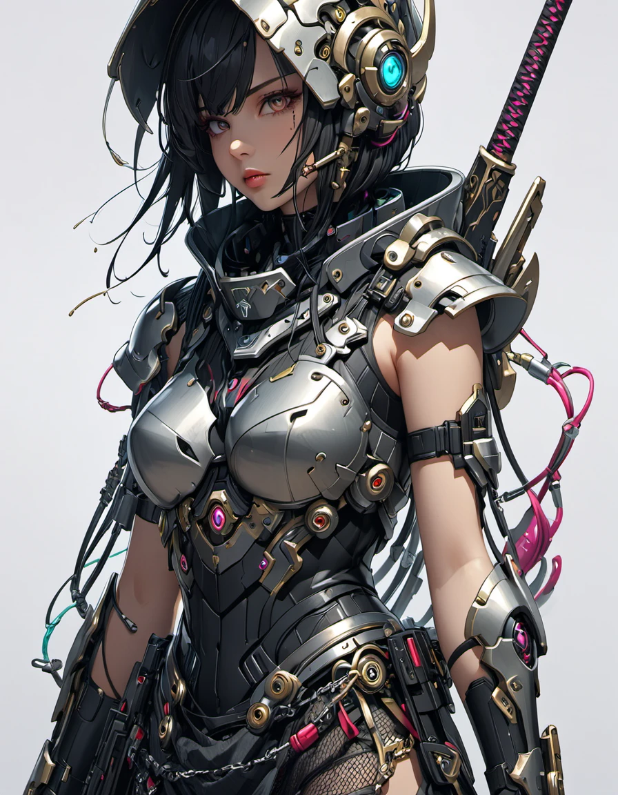 Wire Mesh、Close-up of a woman in armour standing in front of a sword, anime art wallpaper 4k, anime art wallpaper 4k, anime art wallpaper 8k, Anime Style 4k, 4K Detailed Digital Art, Highly detailed digital art in 4K, Amazing artwork in 8K, Beautiful art UHD 4K, Digital Cyberpunk Anime Art, rossdraws cartoon vibrant