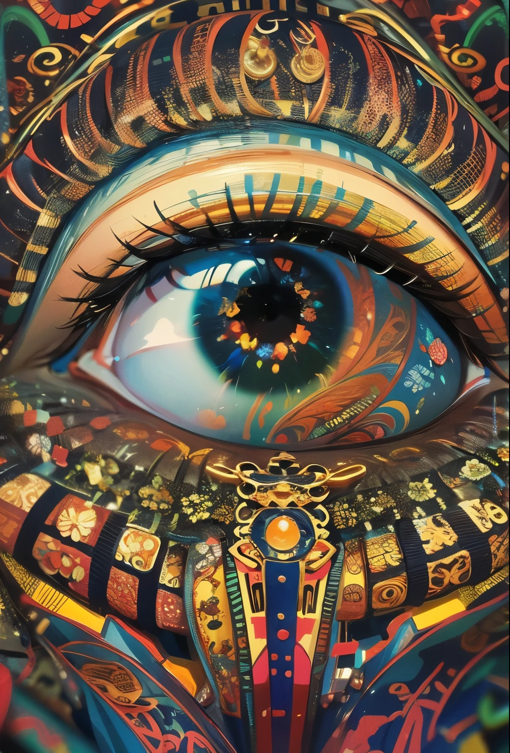 (absurd, high resolution, Ultra Detailed), 1 Girl, Solitary, Extremely detailed eyes, (official art, Beautiful and beautiful:1.2), (Fractal Art:1.3), rich and colorful, The most detailed
