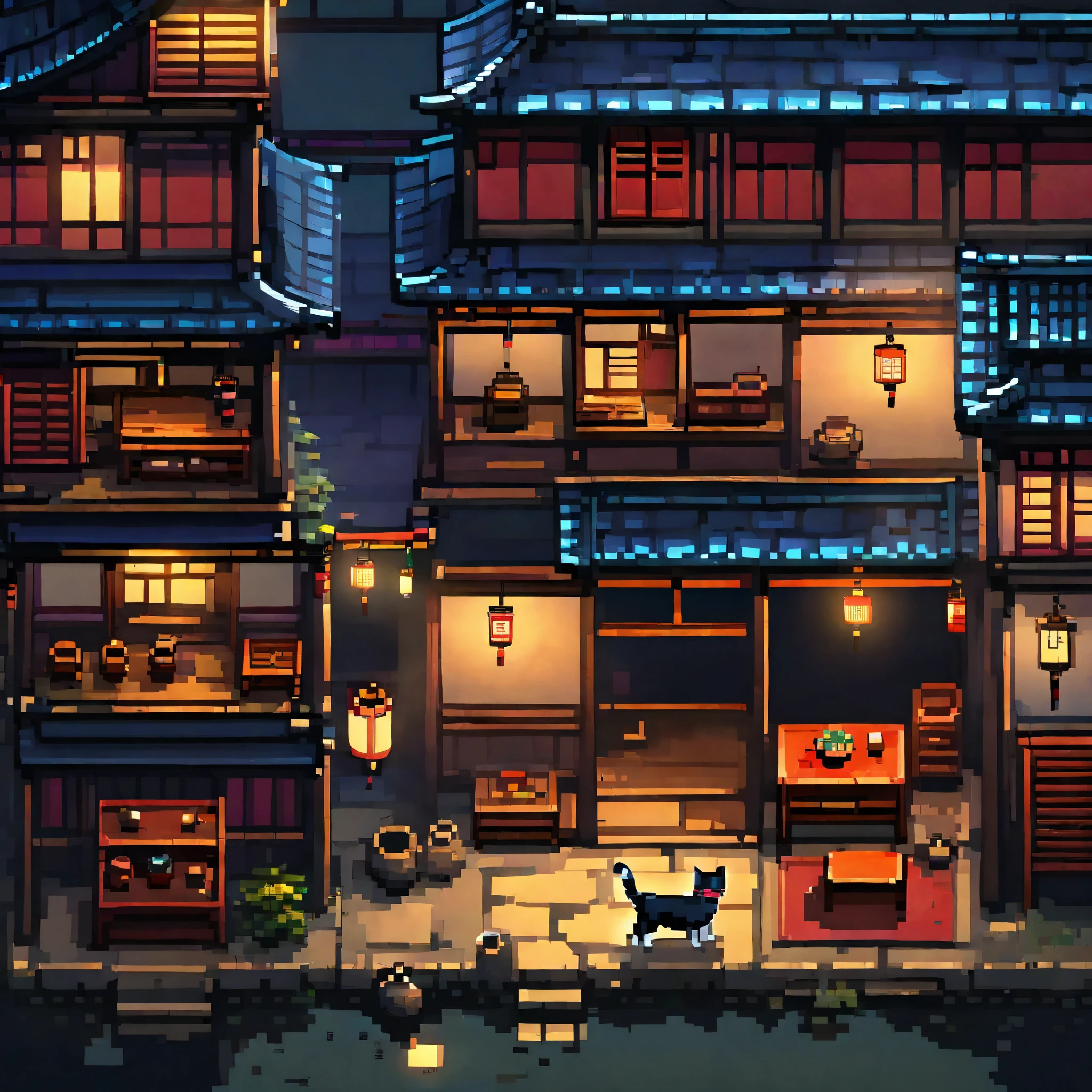 highres, absurdres, detailed background, cat, dog, User Interface of fps game, night, japanese house, deteriorated furniture, windows, moonlight, good lighting, cinematic shadow,