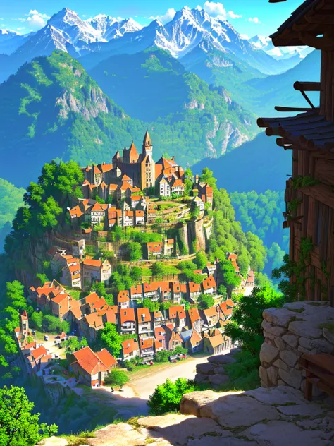 a hidden village in the mountains