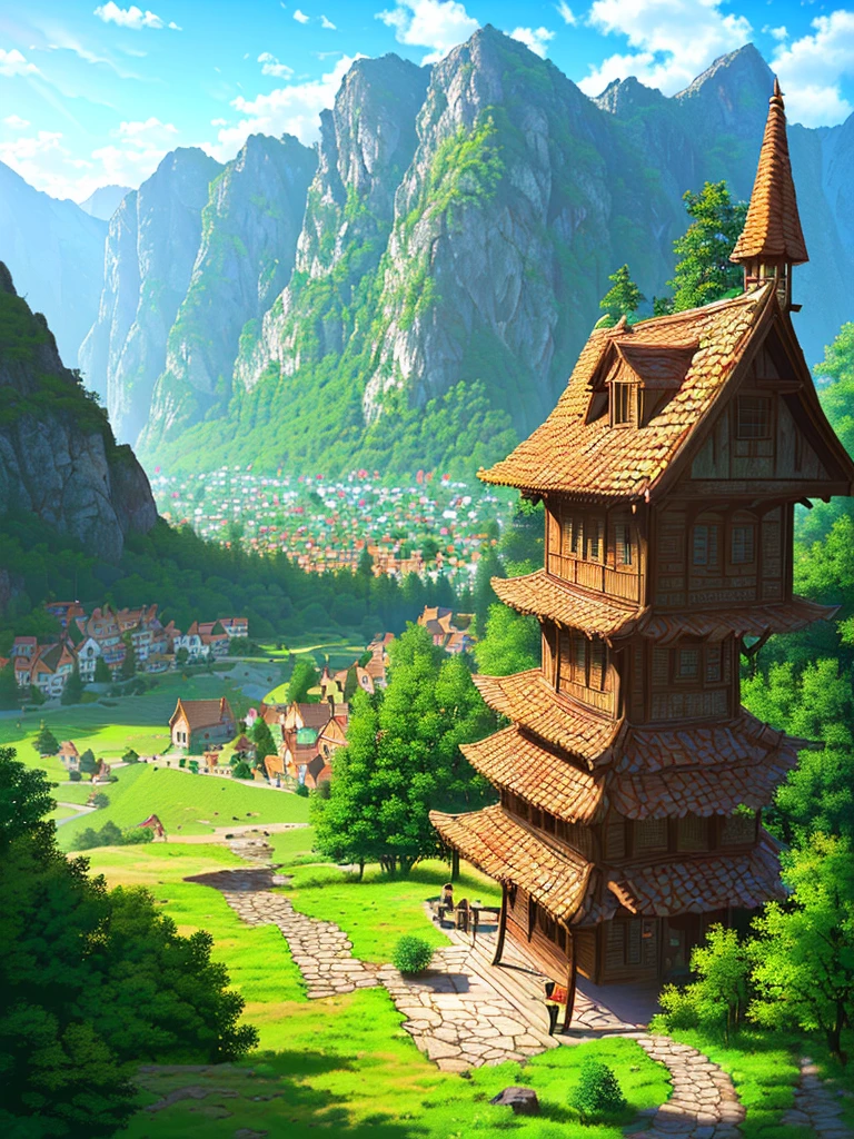 A hidden village in the mountains