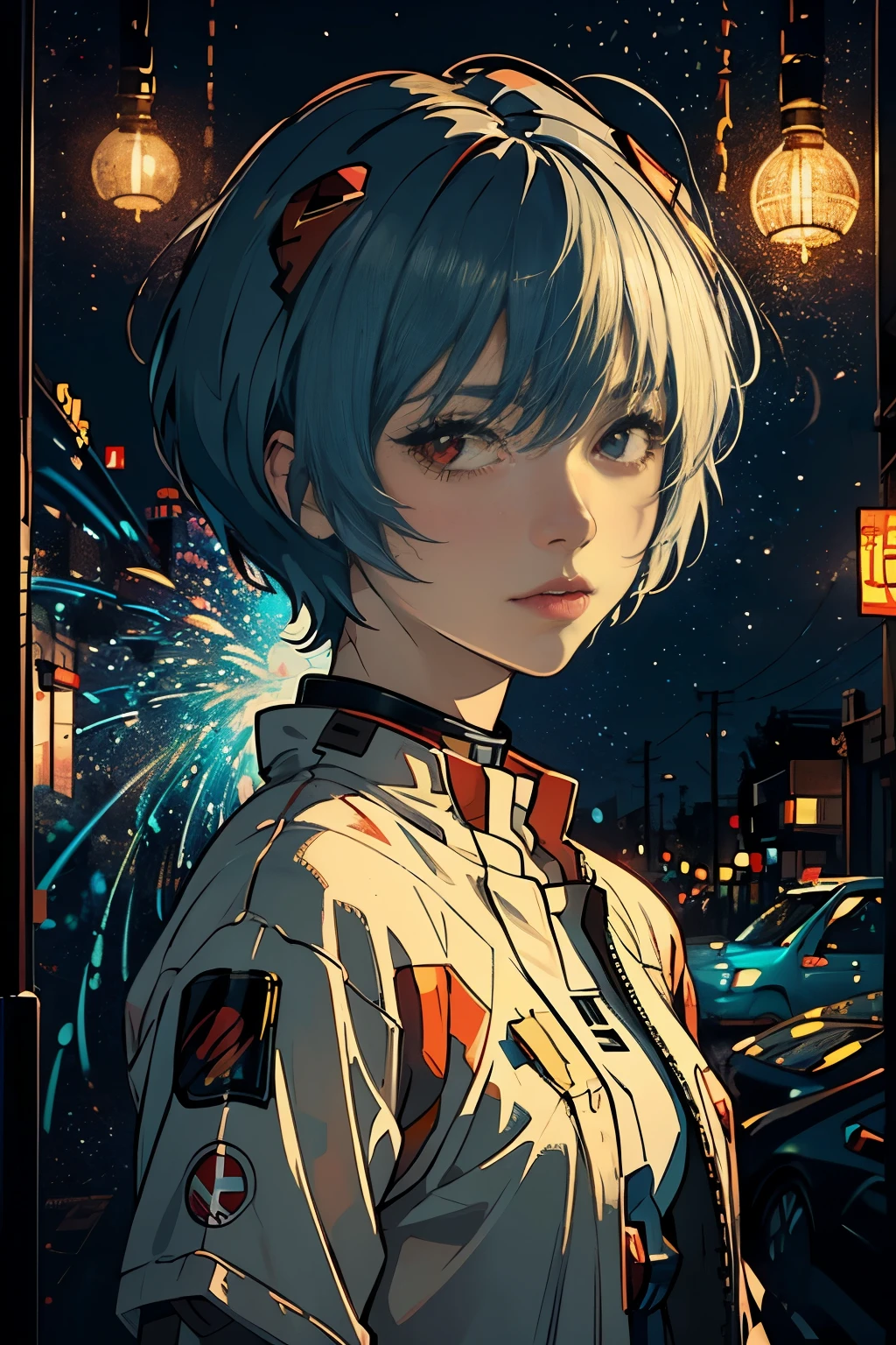 The iconic rei ayanami (evangelion) in the style of Leonardo da Vinci. High-quality and detailed graffiti-style rendition of Vincent van Gogh's masterpiece "The Starry Night." The artwork combines the expressive and vibrant brushstrokes of van Gogh's original with the urban energy and edginess of graffiti art. The composition captures the swirling night sky and the iconic cypress tree, reimagined with bold spray paint elements and intricate graffiti-inspired details. The colors pop with intensity, creating a visually captivating piece that pays homage to van Gogh's artistic vision while infusing it with a contemporary street art aesthetic. It is a unique fusion of classical art and urban expression, showcasing the timeless beauty of "The Starry Night" in a fresh and dynamic way.