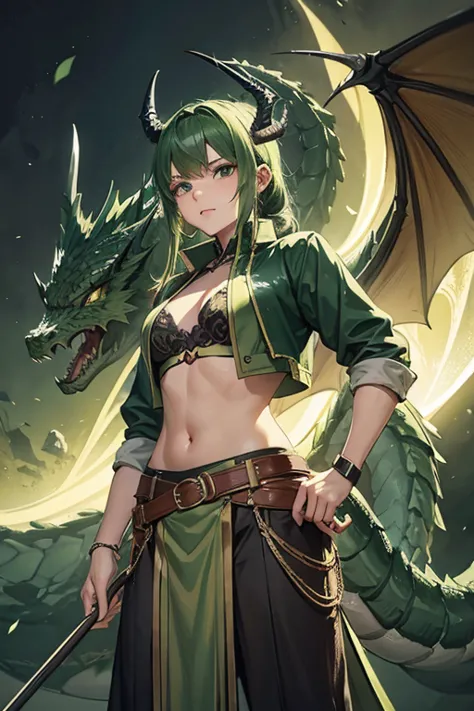 western style green dragon