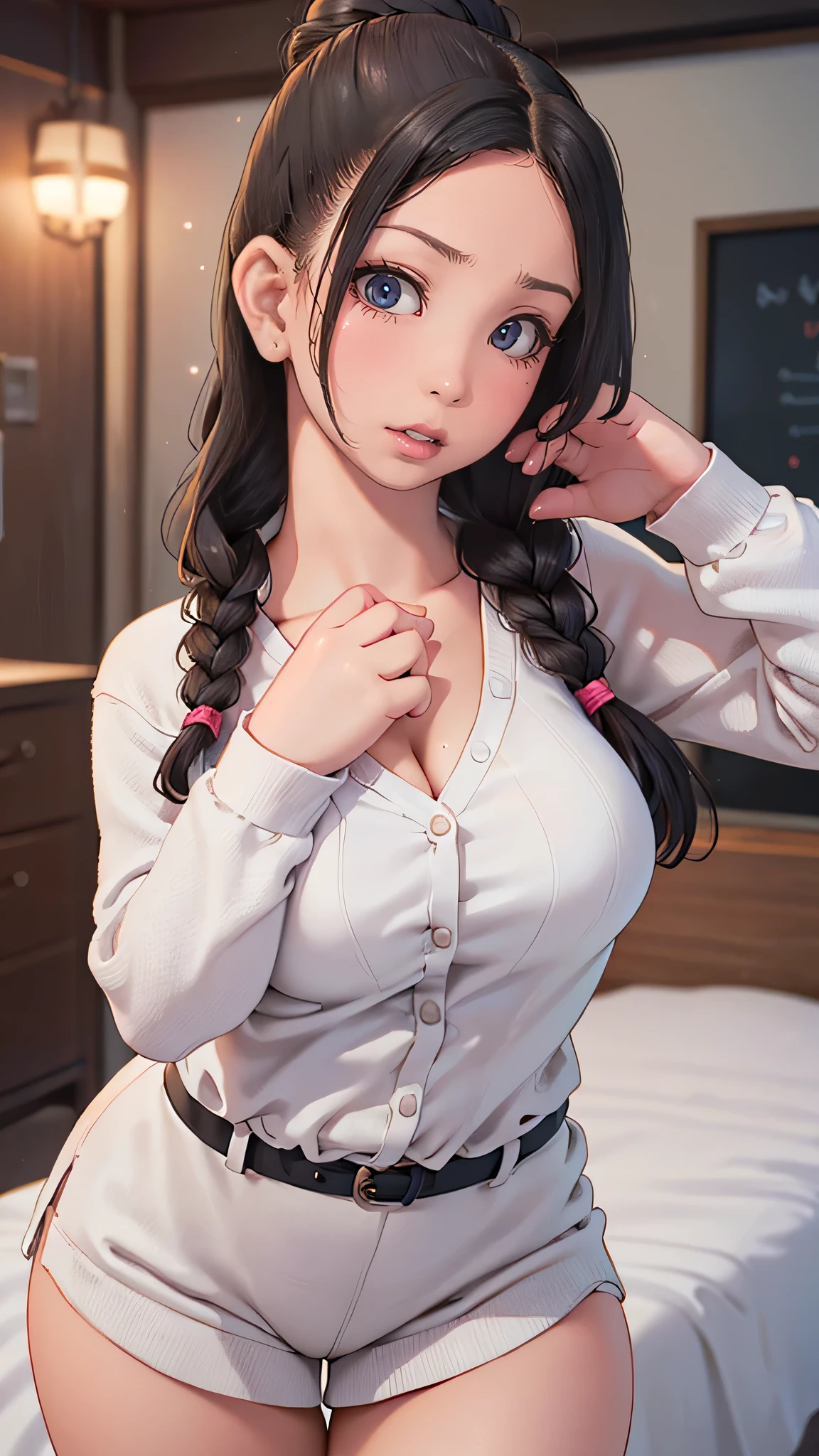 high school girl,(random pose),(Thin type),(large breasts),(random hairstyle),(Highest image quality, (8K), Ultra-realistic, Best Quality, High quality, High Definition, high quality texture, high detailing, Beautiful detailed, fine detailed, extremely details CG, Detailed texture, realistic representation of face, masterpiece, presence)