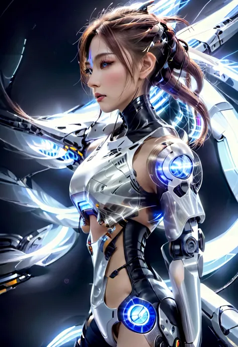 Bio mechanical cyborg girl