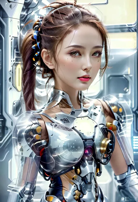 Bio mechanical cyborg girl