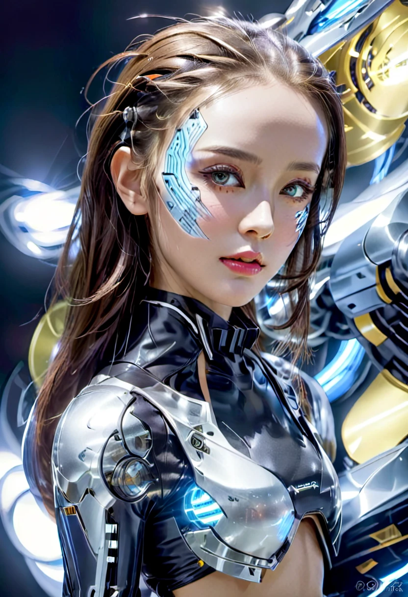 Bio mechanical cyborg girl