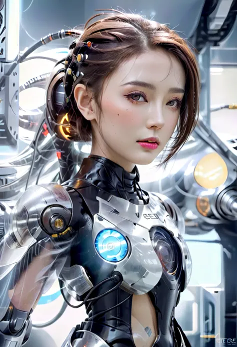 bio mechanical cyborg girl