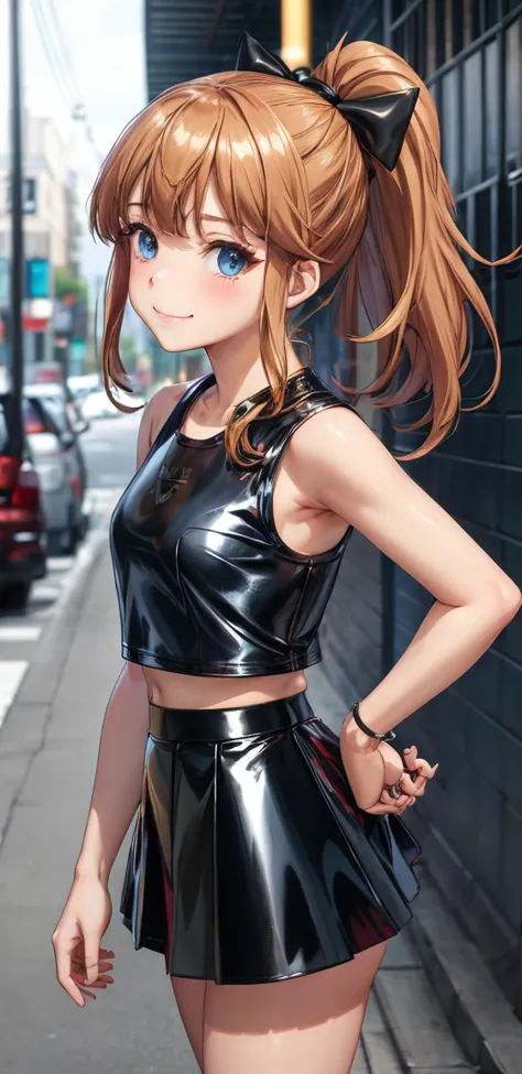 best quality, (masterpiece:1.2), highly detailed, standing, street,
1girl, solo, akatsuki minami,
looking at the viewer, closed ...