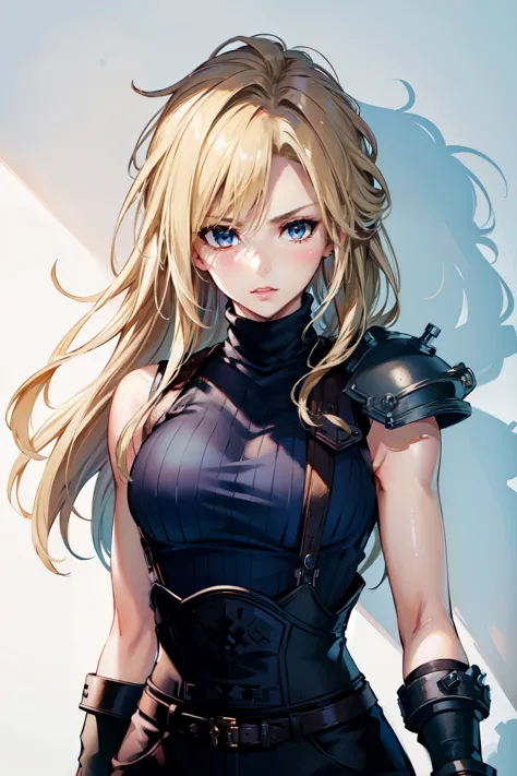 (masterpiece, best quality:1.2), expressive eyes, perfect face, highres, 1 girl, solo, (female:1.5), strife, blonde hair, should...