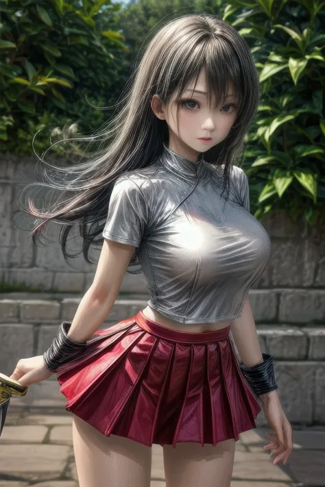 female Swordsman in swordsman skirt armor