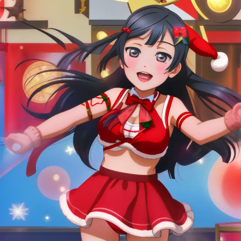 lovelive!style　santa girl、red panties、red bra top