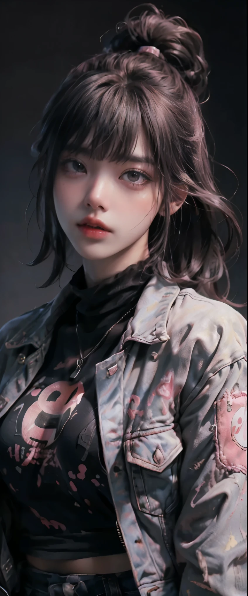 Lisa black pink realistic, artist realistic,pink jackets,((masterpiece, highest quality, Highest image quality, High resolution, photorealistic, Raw photo, 8K)), Retro Game, Nintendo, SEGA, Namco, CAPCOM,