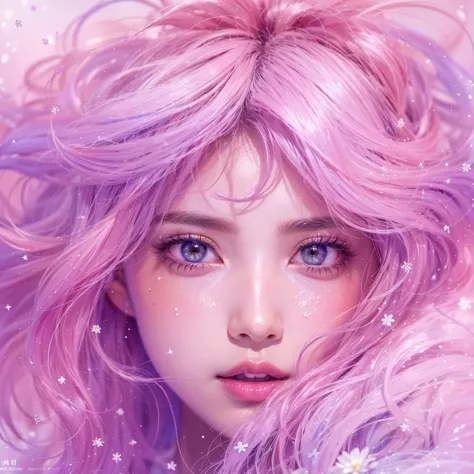 （（（single eyelid）））snow hoop exclusion area 32k（tmasterpiece，k hd，hyper hd，32k）long flowing purple-pink hair，autumn pond，zydink，...