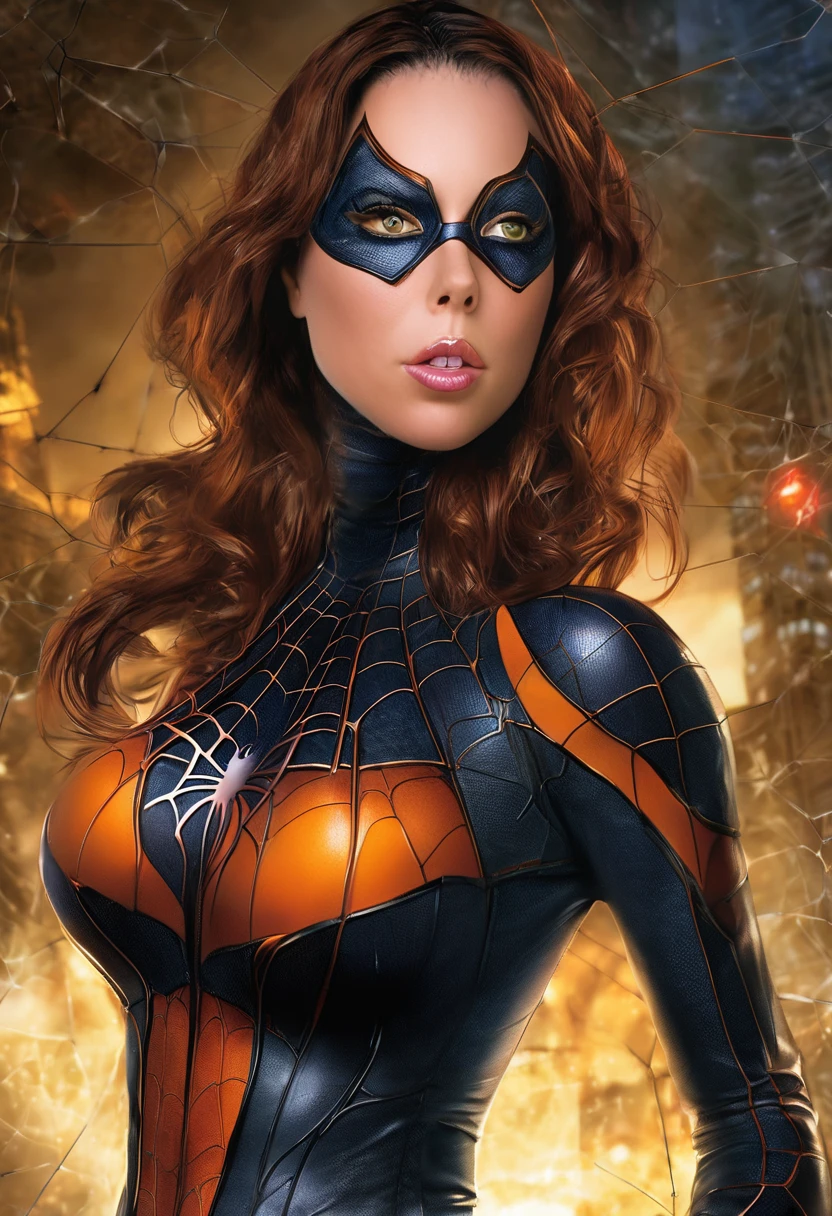 La pulpeuse actrice porno Gianna Michaels interprétant une sexy spidergirl  dans - SeaArt AI