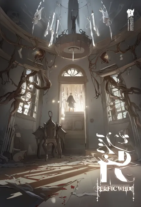 cover page, highres, paid reward available, unparalleled masterpiece, terrifying tale, Hansel and Gretel perfect anatomy, good lighting, volumetric lighting, cinematic shadow,