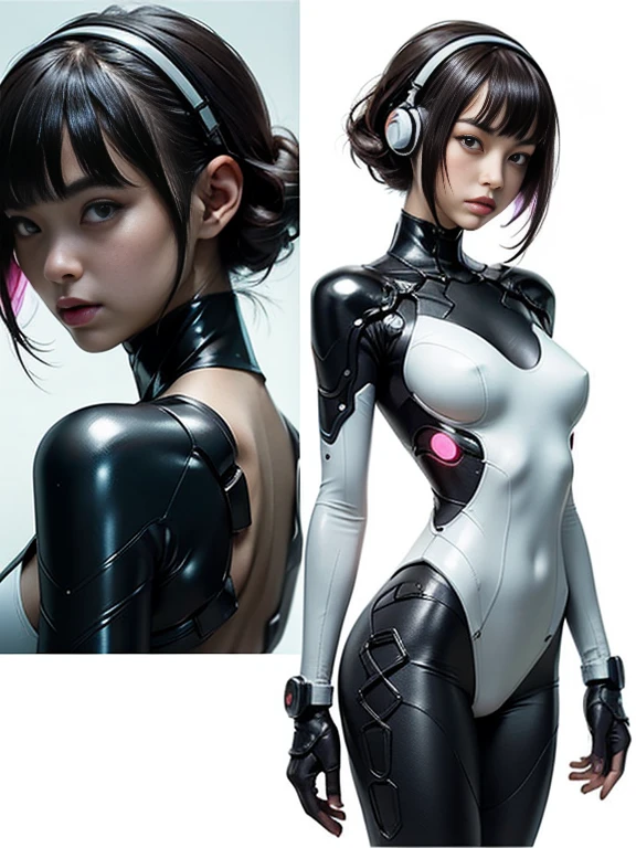 ((mais alta qualidade)), ((obra de arte)), ((realista)),((Iluminação de cinema)),Visão de mundo do Blade Runner,Ângulo de frente,((Olhando para o visualizador)),Alto contraste, 1 modelo feminina japonesa,((Bela replicante feminina)), Cabelo medio,fones de ouvido,(néon vermelho),((Fundo da placa de circuito do computador)), ((笑Face,)),((非常にdetalhadoな目)),Very detalhado glowing eyes, ((afinar)) ,Macacões, ( Maiô branco de uma peça ) ((sexy )) ,Figura esbelta,corte de cabelo duende texturizado (((detalhadoなキャラクターシート, vista frontal, ~ lado面図, 3/4 visualizações))) (((ciberpunkの背景))) Seis corpos inteiros e meio,4K,ultra-afiado,múltiplas visualizações of the same personagem,Afretador v2, Uma garota, Figura esbelta, (fones de ouvido),cabelo castanho, cabelo longo, olhos laranja, mesmas roupas, arte conceitual, detalhado_Face, linha_esboço, plano, Arte oficial, Trajes Alternativos Oficiais, estilo de design, multi estilo, detalhado personagem, 4_~ lado, original, GC 8K, massive detalhado, múltiplas visualizações of the same personagem, personagem, Ilustração técnica, múltiplas visualizações,obra de arte,mais alta qualidade(obra de arte, mais alta qualidade), 32 mil,(非常にdetalhadoな美しい女性), Anime do Futuro,O mapa definitivo,destaque,fones de ouvido,Very detalhado glowing eyes,decote,Padrões complexos,Penteado estiloso,Fluorescência((Roupas brancas)),ciberpunk