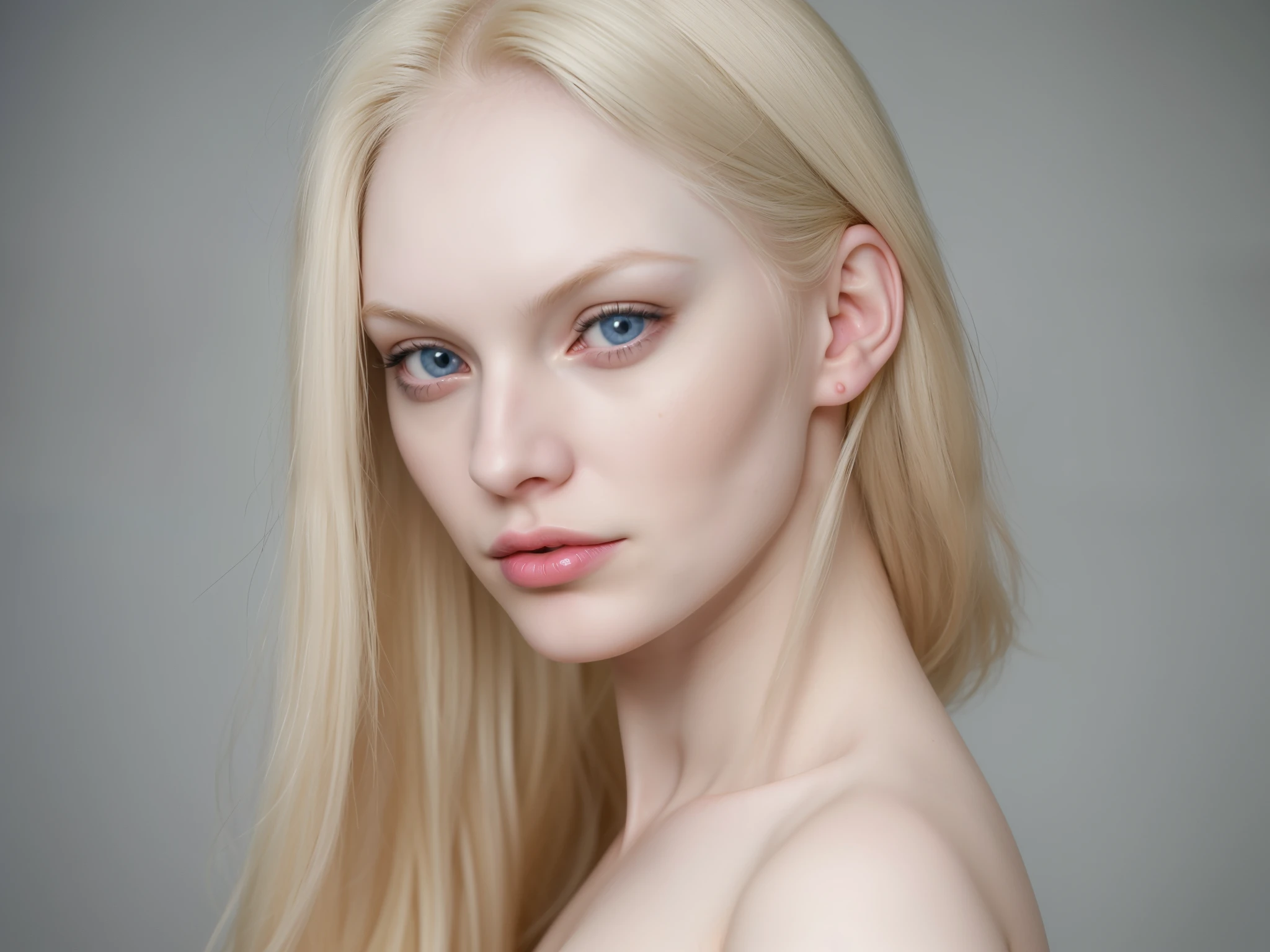 blond woman with blue eyes and pink lips posing for a picture, yelena belova, anna nikonova aka newmilky, extremely pale blond hair, aleksandra waliszewska, soft portrait shot 8 k, high quality portrait, very very very pale white skin, extremely pale white skin, anastasia ovchinnikova, very very pale white skin, pale glowing skin