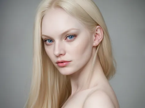 blond woman with blue eyes and pink lips posing for a picture, yelena belova, anna nikonova aka newmilky, extremely pale blond h...