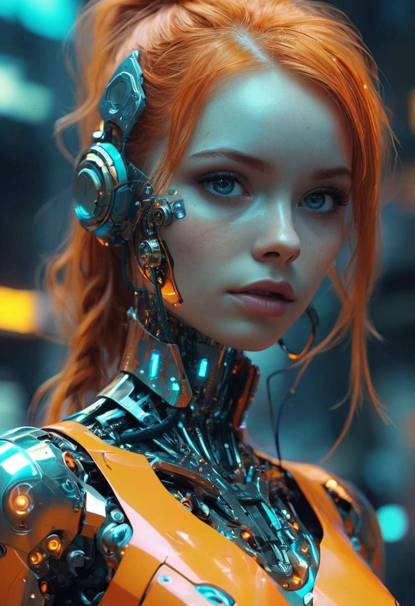 Portrait détaillé cyberpunk (personne), vêtements réfléchissants futuristes au néon, science-fiction, pièces de robots, ismail inceoglu dragan bibin hans thoma greg rutkowski alexandros pyromallis nekro rené margitte illustré, visage parfait, ((Tatouage)), , Peau mate, pores, les rides, hyperdétaillé, hyperréaliste,, éclairage maussade, Lauréat du prix Hasselblad, éclairage doux et diffus, petit sourire satisfait,, visage de machine, Détails fins, réaliste ombré, complexe, élégant, villes futuristes、TOKYOcty、Voiture mécanique vide、la nuit、De nombreux cyborgs se battent entourés d&#39;un ADN cyborg effrayant."."Agnès Cécile, Écrit par André Masson, Francis Bacon, 4k, détails complexes, Attention au détail, primé, 8k, qualité nette, hyper réaliste, Un savoir-faire exquis, nffsw, dessus de la table, gourmandise, magnétique, rêveur, accrocheur, irrésistible, fascinant, glorieux, divin, joli, Excellent, magnifique, très mignon, adorable, chic, superbe, couleur de l&#39;eau, Peinture, ouvrages d&#39;art, Belle fille, inclure les couleurs blanc perle or jade, orange, sarcelle, photographie incroyablement détaillée, concept art cinematic film still photographie incroyablement détaillée,une moitié machine, moitié cyborg féminin,chair et câblage,os métalliques brillants,tubes de liquide lumineux,humain disséqué avec intérieur de machine,. Faible profondeur de champ,vignette,très détaillé,budget élevé,bokeh,cinémascope,lunatique,épique,magnifique,grain de film,granuleux,. digital ouvrages d&#39;art,illustratif,pictural,matte Peinture,très détaillé, 