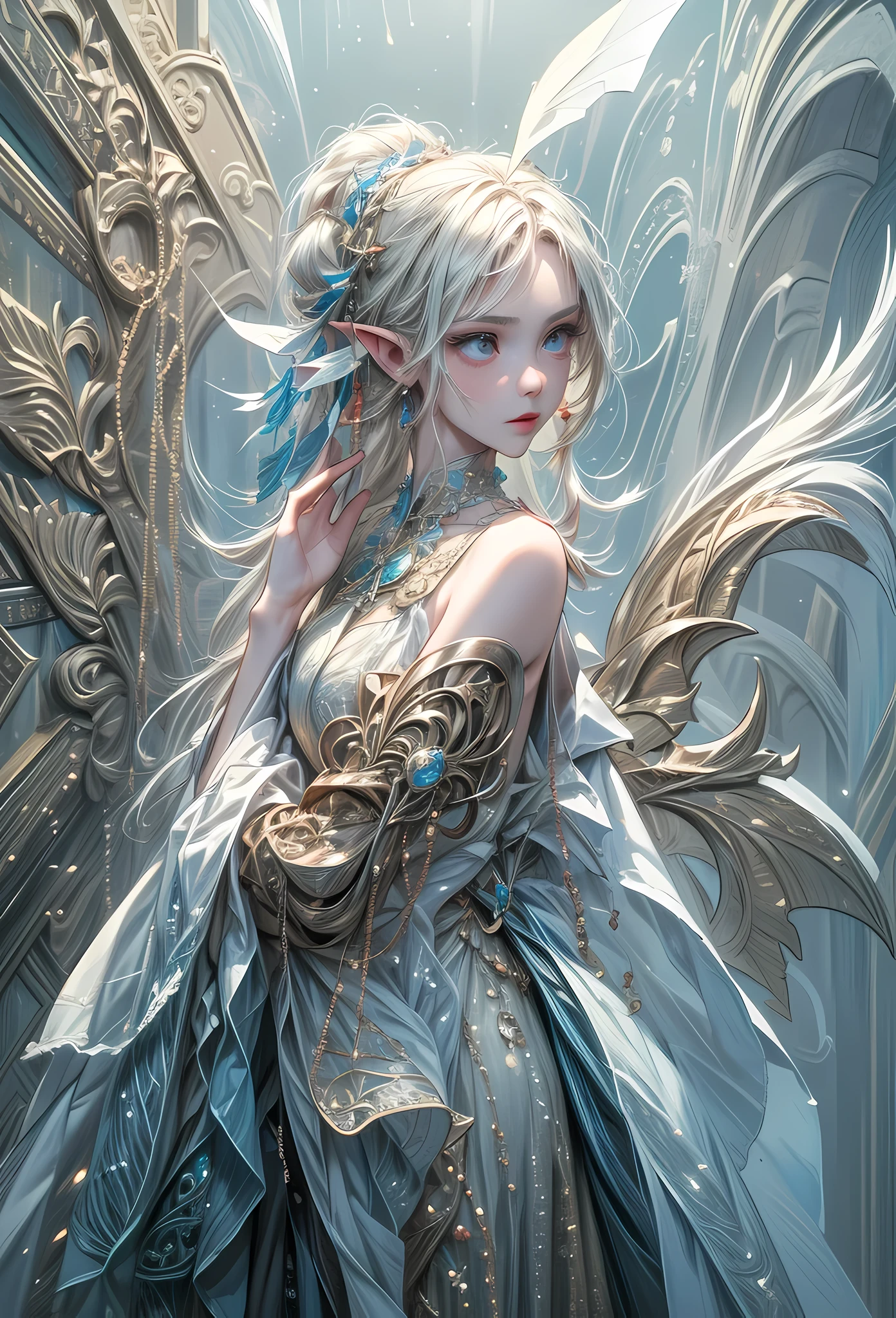 a picture of a female elf (intense details, Masterpiece, best quality: 1.5) fantasy swashbuckler, fantasy fencer, armed with a slim sword, shinning sword, metallic shine, colorful clothes, dynamic clothing, an ultra wide shot, full body (intense details, Masterpiece, best quality: 1.5)epic beautiful female elf (intense details, Masterpiece, best quality: 1.5), rich hair, braided hair, small pointed ears, Sword and shield, GLOWING SWORD [colorful magical sigils in the air],[ colorful arcane markings floating] (intricate details, Masterpiece, best quality: 1.6), holding a [sword] (intricate details, Masterpiece, best quality: 1.6) holding a [sword glowing in red light] fantasy urban street (intense details, Masterpiece, best quality: 1.5),  purple cloak, long cloak (intense details, Masterpiece, best quality: 1.5), sense of daring, sense of adventure,  high details, best quality, 8k, [ultra detailed], masterpiece, best quality, (extremely detailed), dynamic angle, ultra wide shot, photorealistic, RAW, fantasy art, dnd art, fantasy art, realistic art, DonM3lv3s, fantasysword sword, detailed face
d