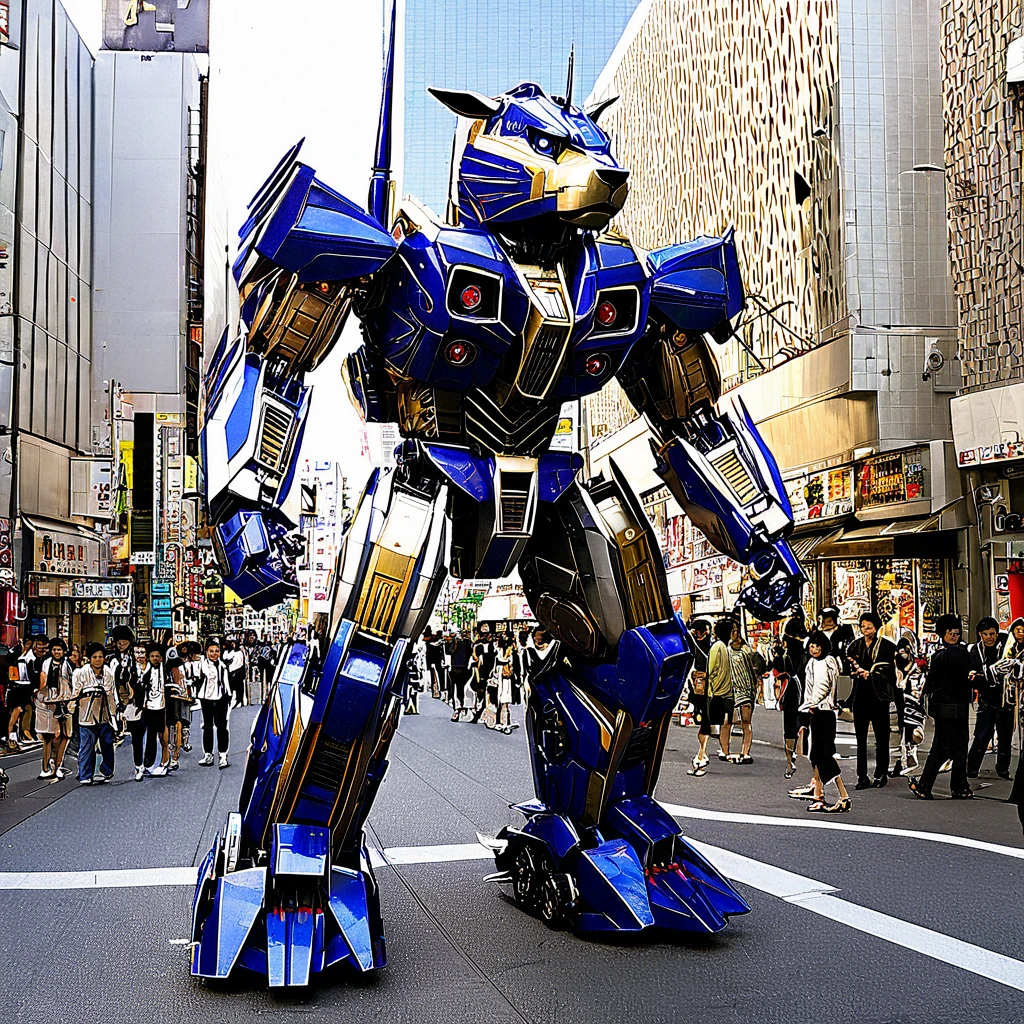 In Michael Bay's Transformers, a 2 story tall metallic capybara transformer is running amok in downtown tokyo