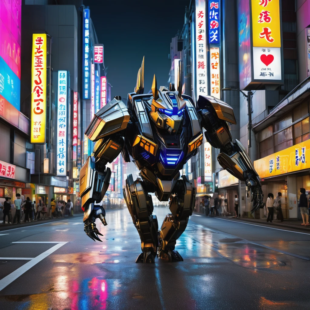 In Michael Bay's Transformers, a 2 story tall metallic capybara transformer is running amok in downtown tokyo