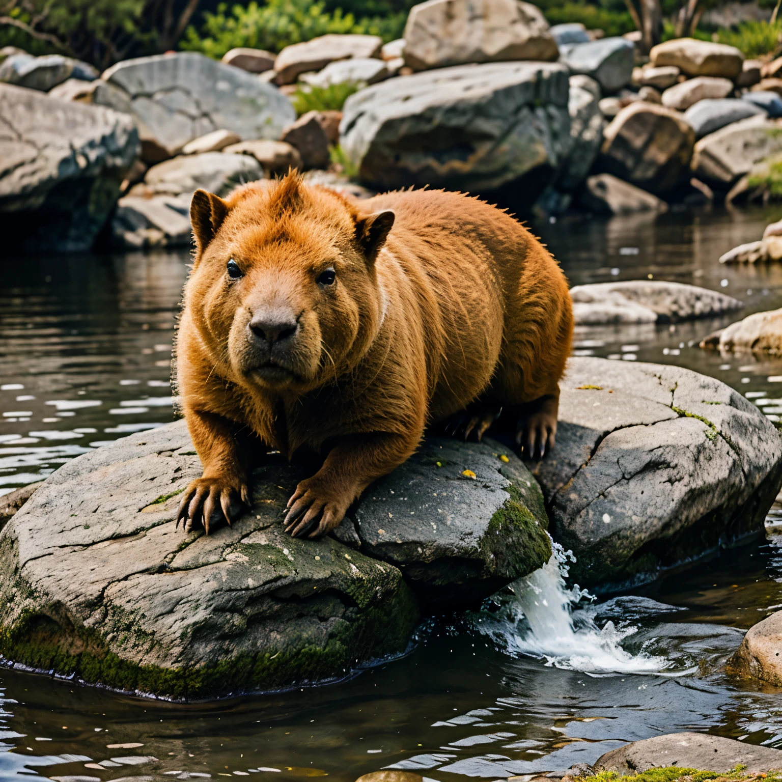 (A regal Capybara in jewelry 