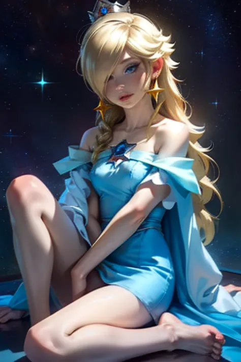 (masterpiece), highest quality, Expressive eyes, Perfect Face, High resolution, 1 girl, alone, Rosalina, Blonde, blue eyes, Hair...