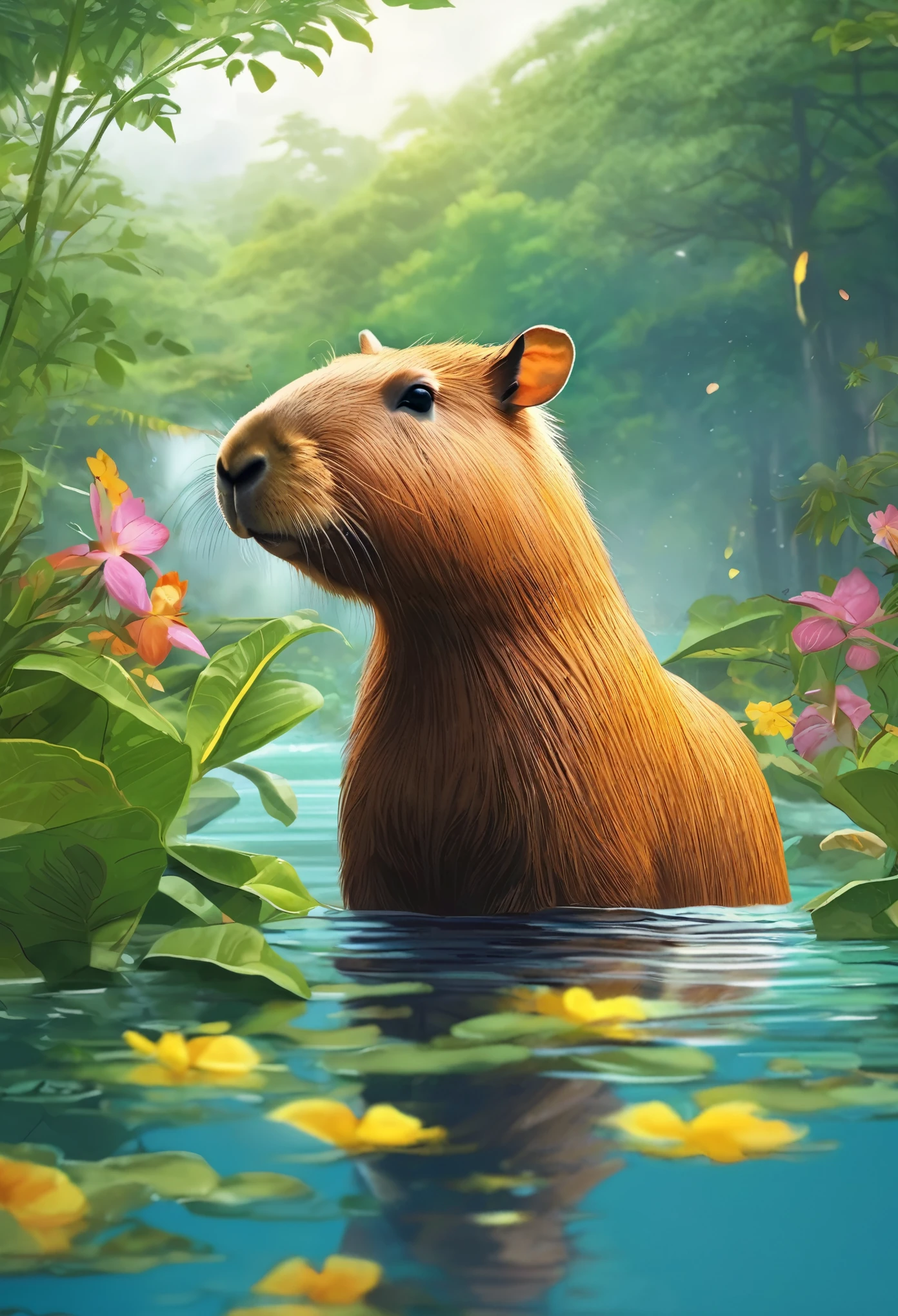 A Capybara(DailyChallenge0423) created with SeaArt AI