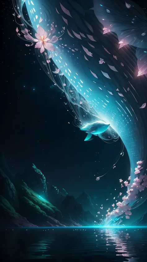 In the realm of whimsical fantasy, a majestic and translucent Whale takes to the skies, defying the very laws of nature. Its col...