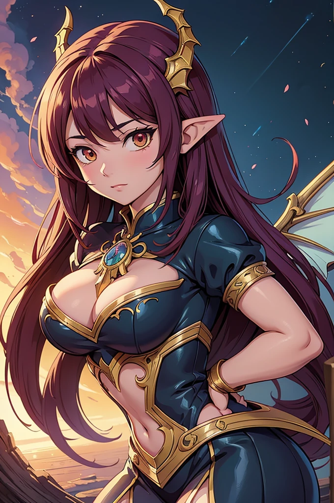 vintage anime girl with dragon wings, fantasy art style, extremely detailed artgerm, detailed digital anime art, anime fantasy illustration, beautiful character painting, anime in fantasy style, fantasy style art, anime fantasy artwork, artgerm on artstation pixiv, 2. 5 d cgi anime fantasy artwork, the dragon girl portrait, portrait of fairy
