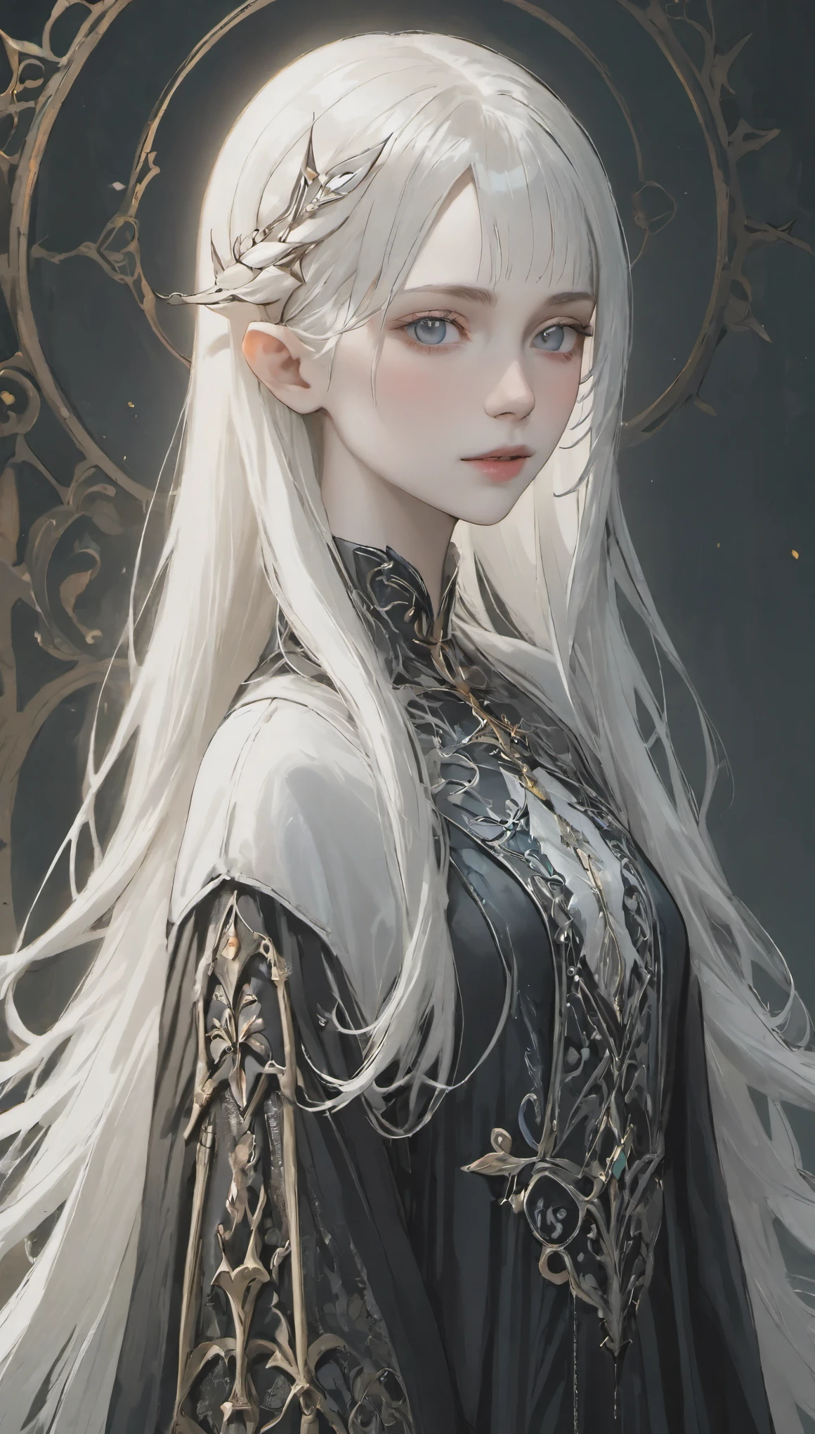 Blonde woman with shaved grey hair, whole body, Pale Gothic Beauty, Perfect white hair girl, of long white hair, very beautiful elven top model, 青White skin, have long white hair, Pale Hair, White skin, 青White skin!!, very 青White skin, extremely 青White skin, Very beautiful goth top model