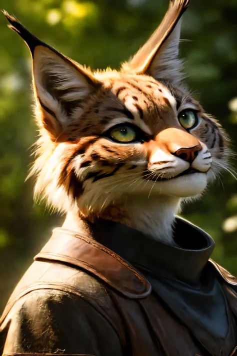 (best quality,4k,8k,highres,masterpiece:1.2),ultra-detailed,(realistic,photorealistic,photo-realistic:1.37),female lynx wearing ...