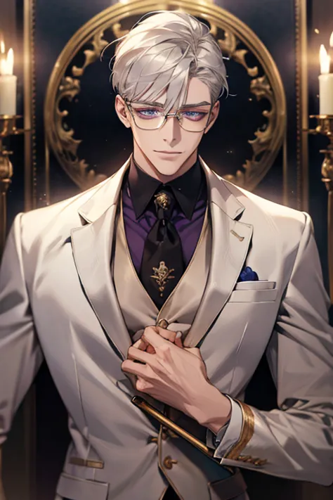 Short_silver_hair, hair_back_side, small_bangs_on the sides, 1adult_man, really_purple_eyes, beautiful_and_detailed_eyes, nice_s...