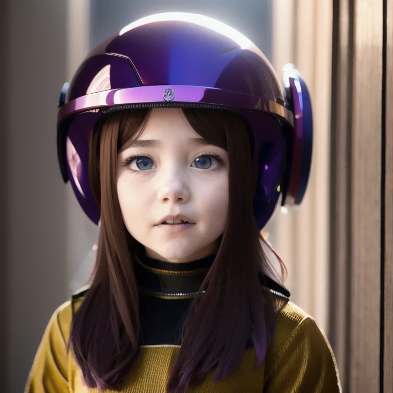 （（（Burgundy hair）））Purple powder series（（future technology）） HD Helmet，thoughtfully