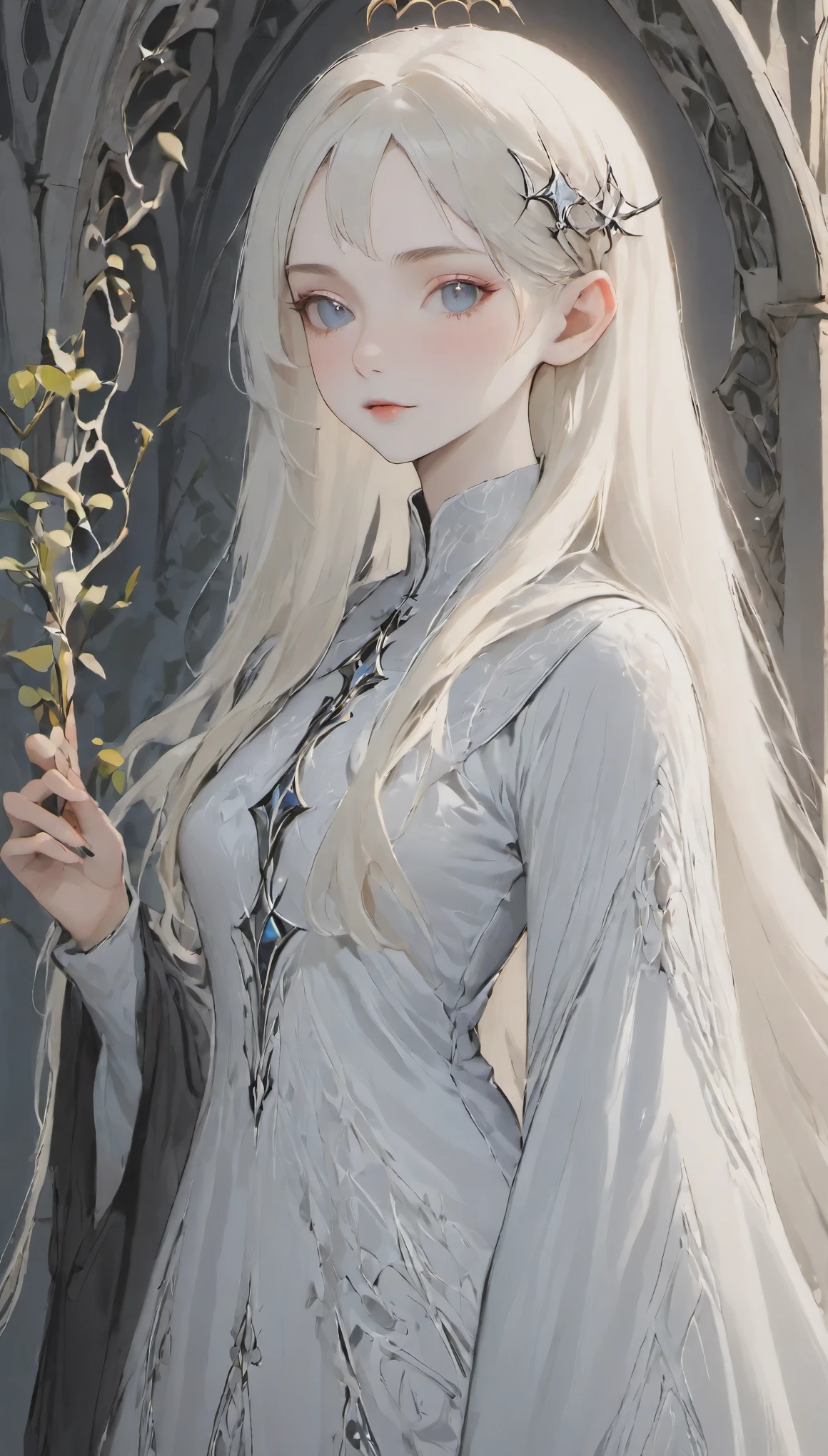 Blonde woman with shaved grey hair, whole body, Pale Gothic Beauty, Perfect white hair girl, of long white hair, very beautiful elven top model, 青White skin, have long white hair, Pale Hair, White skin, 青White skin!!, very 青White skin, extremely 青White skin, Very beautiful goth top model