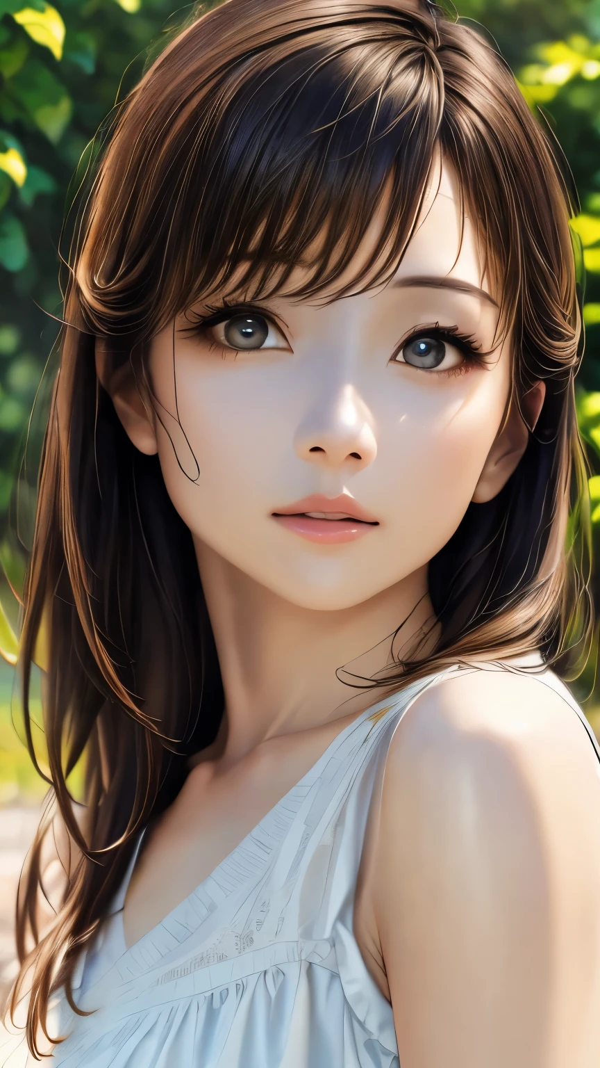 (hig彼st quality、8k、32k、masterpiece)、(Realistic)、(Realistic:1.2)、(High resolution)、Very detailed、Very beautiful face and eyes、1 girl、Round and small face、Tight waist、Delicate body、(hig彼st quality、Attention to detail、Rich skin detail)、(hig彼st quality、8k、Oil paint:1.2)、Very detailed、(Realistic、Realistic:1.37)、Bright colors、Full Body Shot