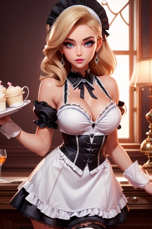 نحيف, بالغ, فقط, نحيف, شعر طويل ملون, عيون ملونة, haut noir de نحيف MAID DENTELLE,  تشكل مثير, (رئيس ل&#39;عمل فني), (جودة عالية), (أفضل جودة), (مفصلة), عالية الدقة, إضاءة مثالية, مفصلة face, مفصلة body, خادمة الملابس الداخلية, 