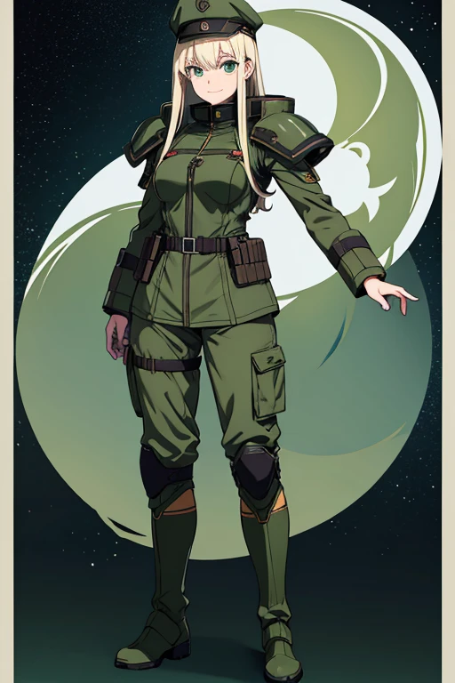 Anime Art、Full body portrait、Space Sci-Fi Soldier、The person attacking was a female soldier, about 165cm tall and about 28 years old, wearing a silver uniform.、Open mouth and screaming、Short bob silver hair、Silver Eyeilitary boots、Silver bulletproof vest、