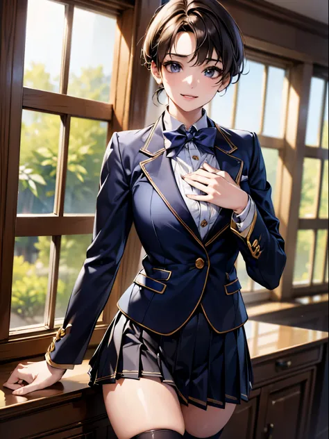 ((highest quality)),(超A high resolution),(Very detailed),(Detailed Description),((The best CG)),(masterpiece),super precision art, short hair、(highest quality、8k、32k、masterpiece)、(Realistic)、(Realistic:1.2)、(High resolution)、Very detailed、Very beautiful fa...