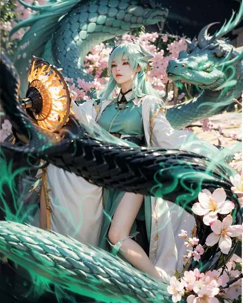 (kiyohime_fate grand order),((realistic, photorealistic)),(highlight hair)), light reflection, (( hd )),((upper body)), (((best ...