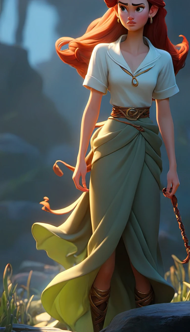 masterpiece, best quality, (Highly detailed CG Unity 8k wallpaper), (best quality),female_Pixar Art,disney3d style,realistic lighting, (Abyss), beautiful detailed light, Art by PeterMohrBacher,