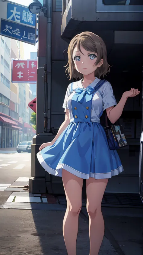 (((perfect pixel, perfect details))), single, 1girl, you watanabe, looking at the scenes,