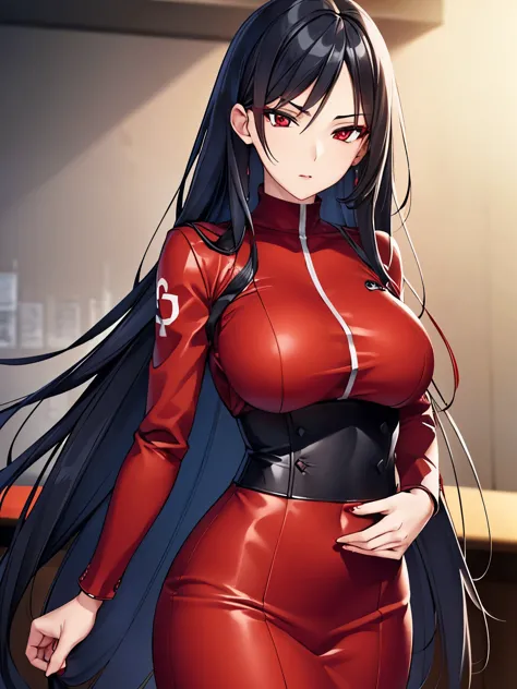 a woman in red ,black hair, red eyes, classroom
masterpeace, best quality, (extremely detailed CG:1.4), highly detailed faces